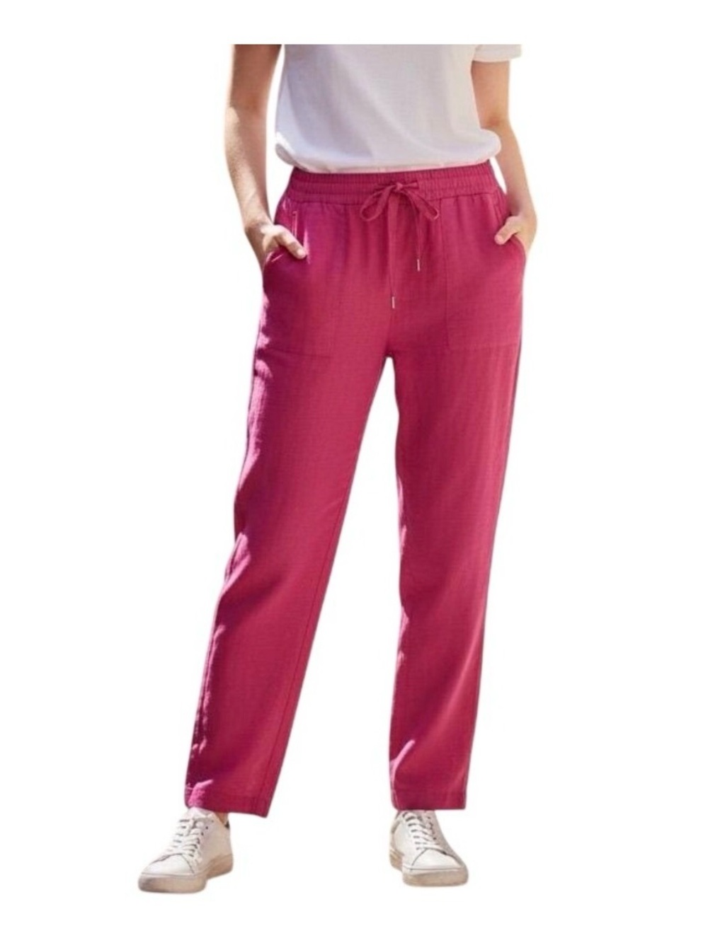 Athleta Cabo Linen Pant - Fuchsia/Pink